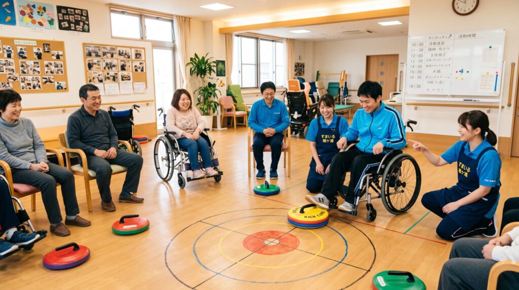 障害者施設の余暇活動ネタにお困りですはありませんか？本記事では、現場で盛り上がるレクリエーション20選を徹底解説！運動系から創作系など自立支援にも繋がる活動を一覧表付きで紹介します。さらに、プロが実践する「誰一人置いてけぼりにしない」盛り上げ方のコツも公開。この記事を読めば、明日のレク計画もスムーズに立てられます！