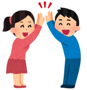 介護等体験の実習初日に笑顔で挨拶する実習生のイラスト
