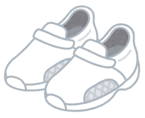 介護現場で使われる白のナースシューズ・作業靴のイラスト