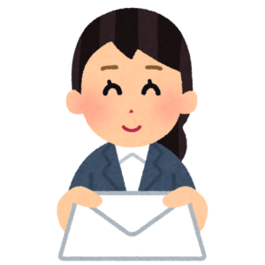 介護等体験終了後に施設へ出すお礼状と白の二重封筒